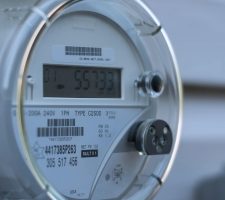 close up of utility meter